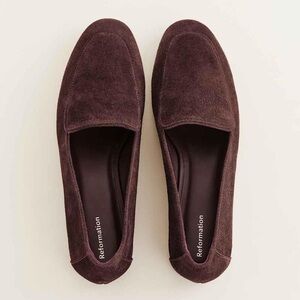 Reformation Kat Soft Loafer 9.5 Espresso Suede